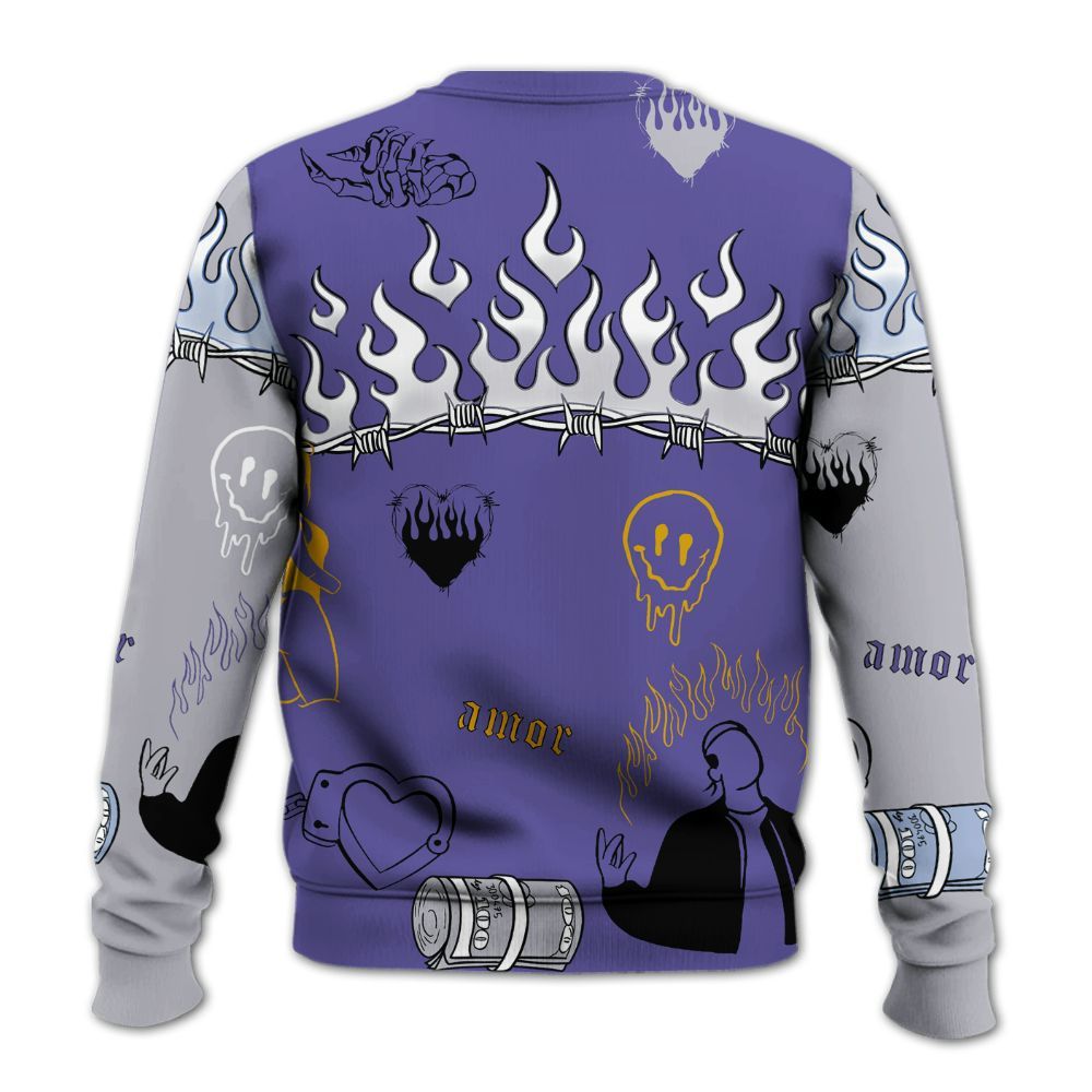 Sweatshirt To Match Lakeshow 4s - Snake Trust No One All Over Print