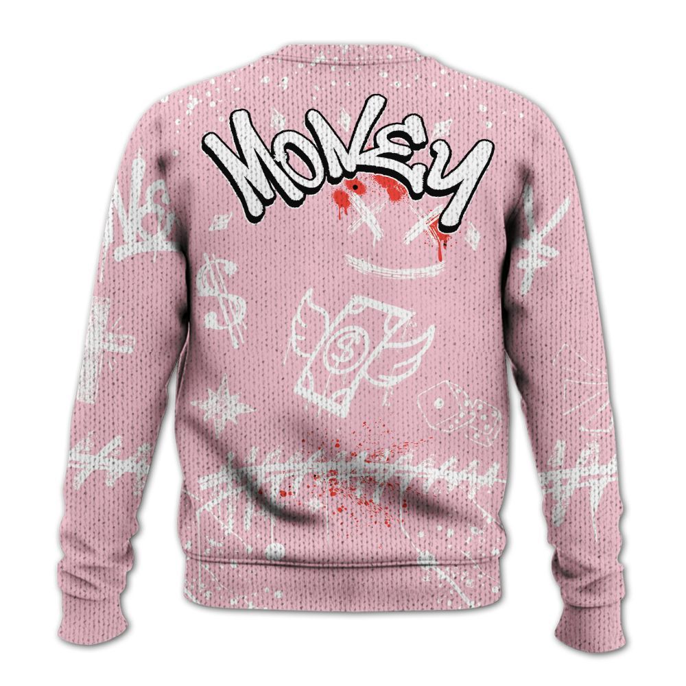 Sweater To Match Retro Awake Arctic Pink - Everybody Paid In Full Crayon Graphic