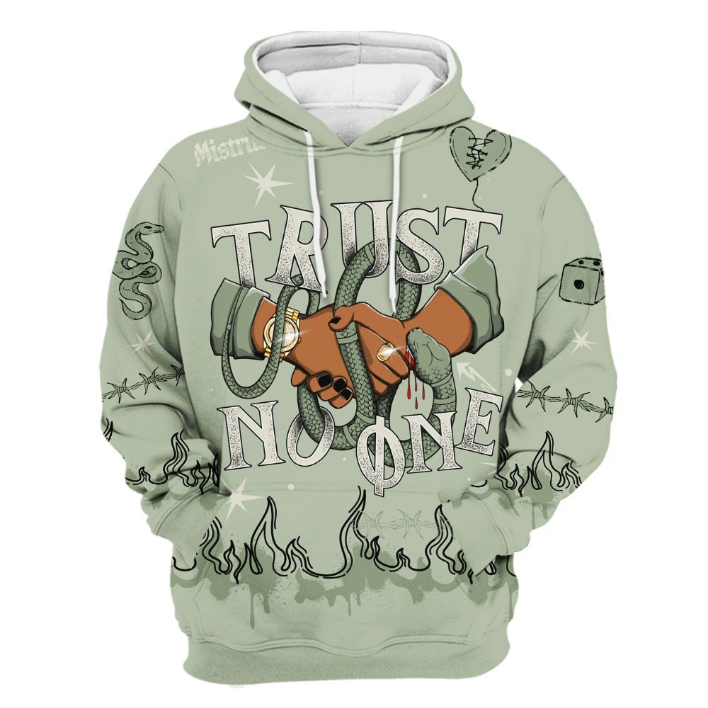 Hoodie To Match Seafoam Sail 4s - Trust No One Snake-Bite Doodle Crayon All Over Print