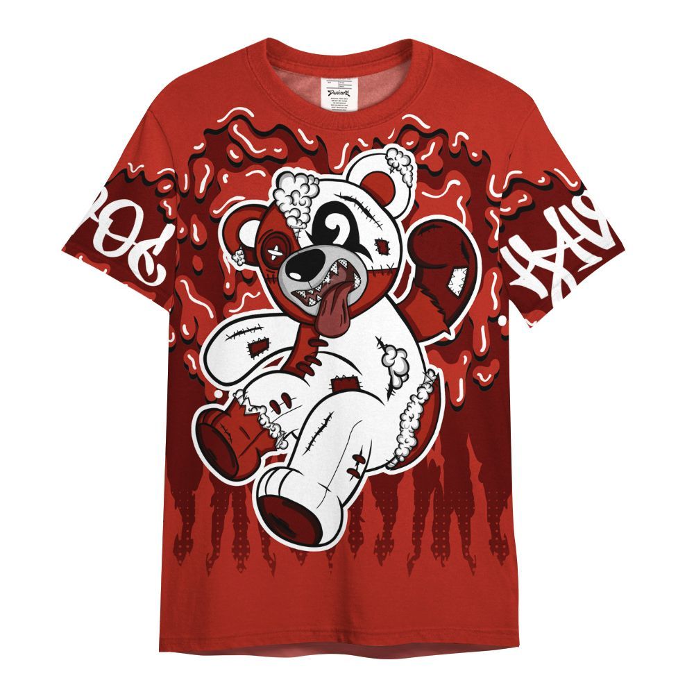 Shirt To Match SP Firewood Orange 4s - Havok Bear Dripping All Over Print