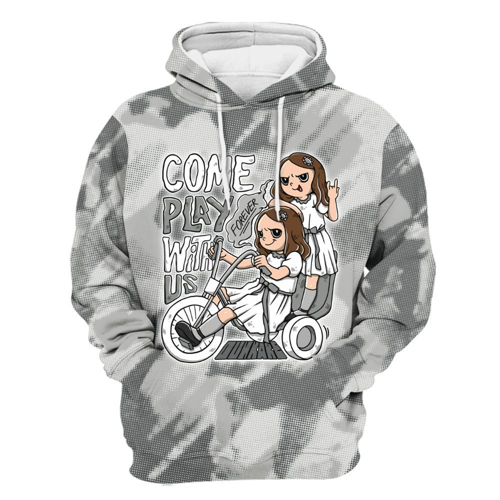 Hoodie To Match Retro Wet Cement 4s - Come Hangout Halloween Abstract Halftone All Over Print