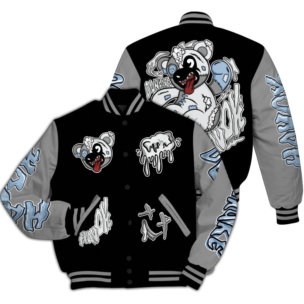 Varsity Jacket To Match Black Chrome 6s - Havok Bear All Over Print