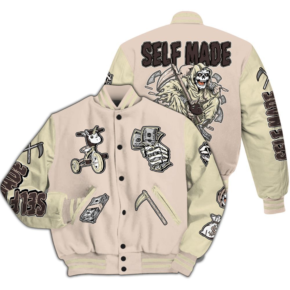 Varsity Jacket To Match A Ma Maniere X Fossil Stone 4s - Self Make Skeleton All Over Print