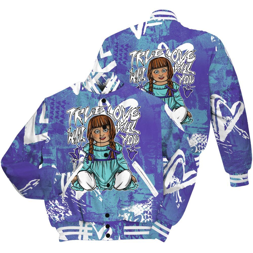 Varsity Jacket To Match Low Hornets 1s Shirt - Genuine Loves Bear Heart Grunge All Over Print