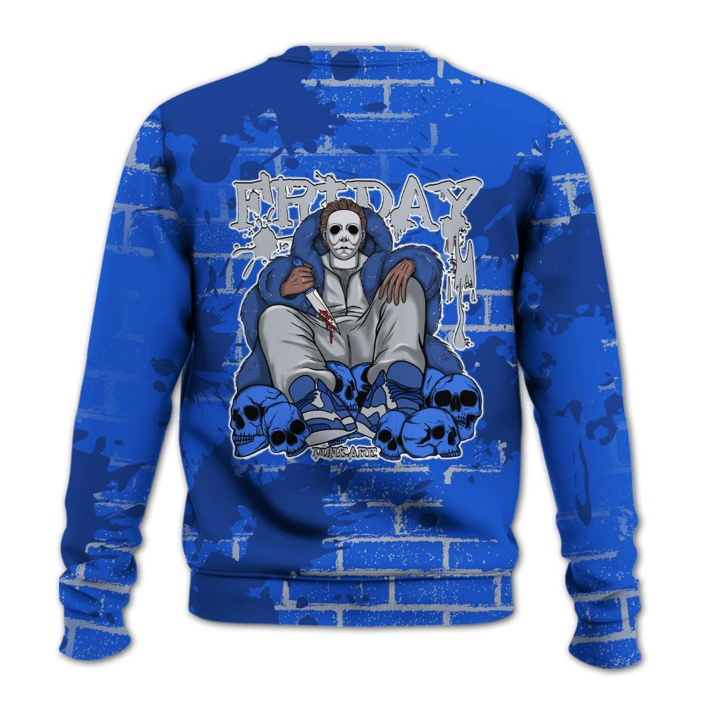 Sweatshirt To Match Air Foamposite One Royal - Friday Brick All Over Print