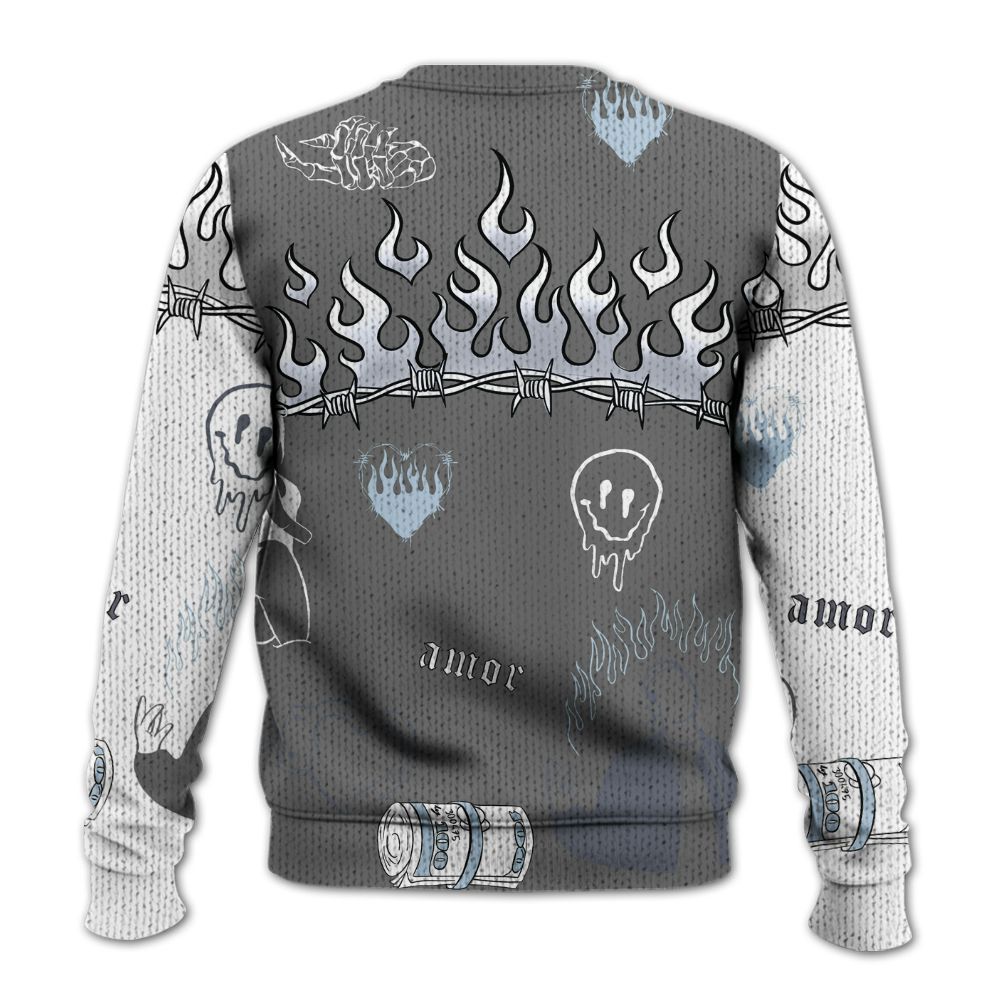 Knitted Sweater To Match Cool Grey 6s - Snake Trust No One