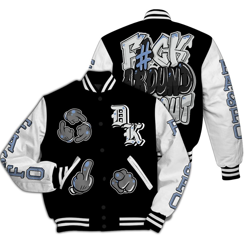 Varsity Jacket To Match Mid Space Jam 1s - F Around Find Out Graphic All Over Print