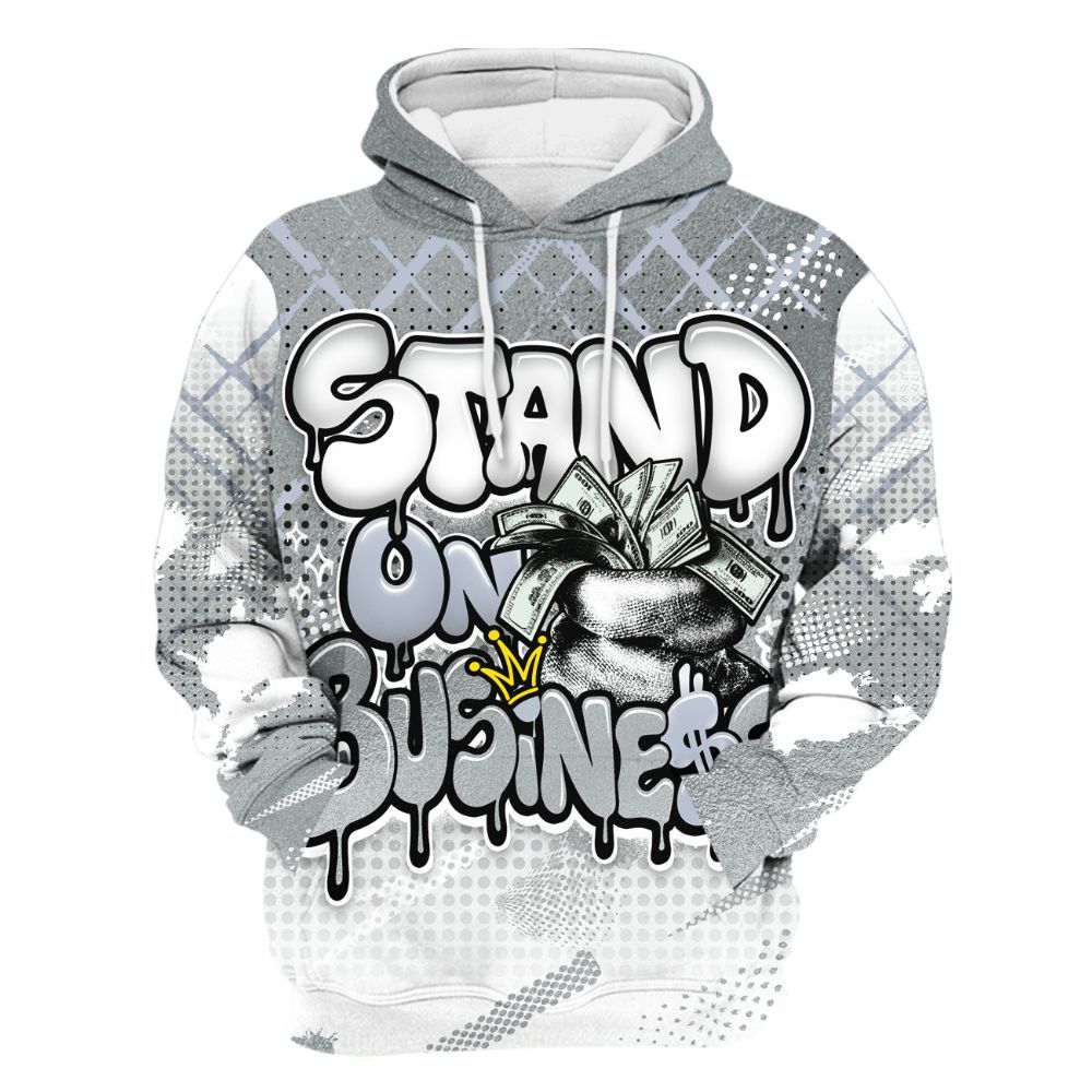 Hoodie To Match White Metallic 2026 5s - Halftone Stand Business Dripping All Over Print