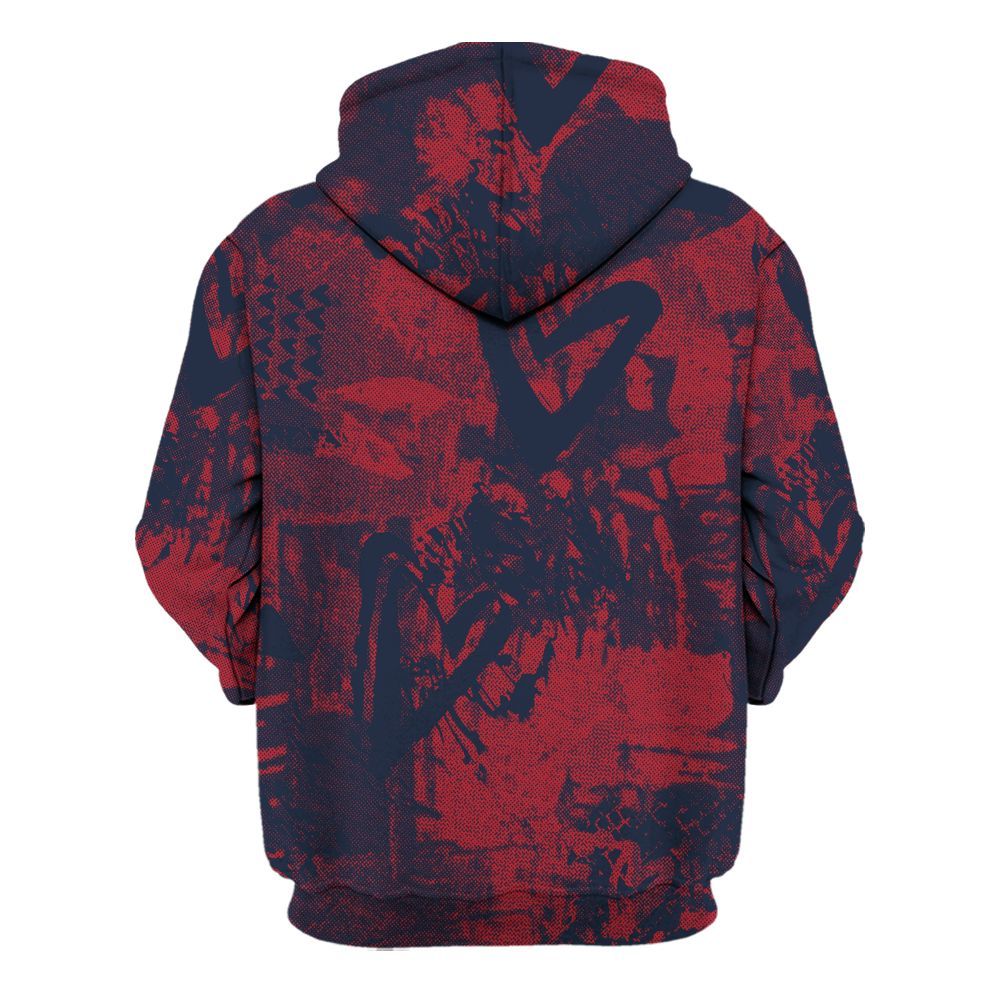 Hoodie To Match Dunk Low COJP What The 2024 - Sneakerz Girlz Heart Grunge All Over Print