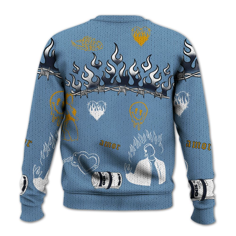 Knitted Sweater To Match High OG First In Flight 1s, Snake Trust No One