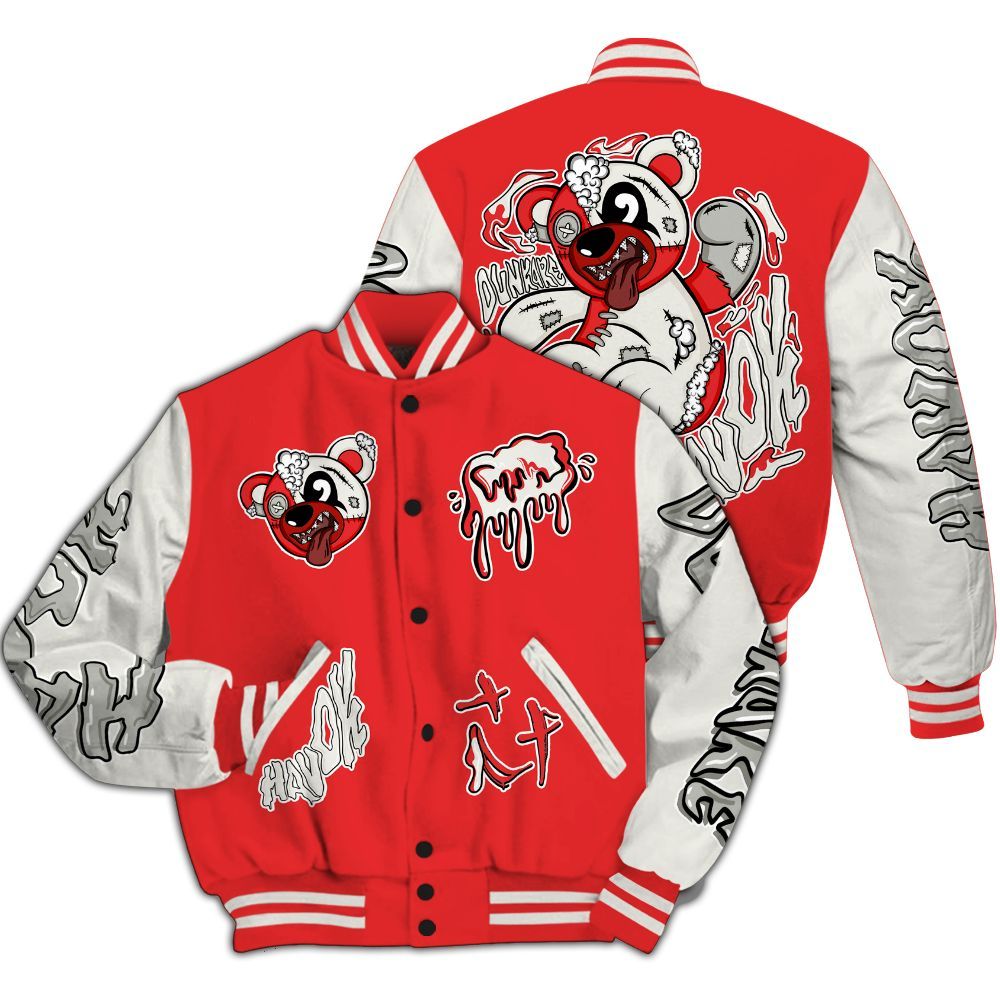 Varsity Jacket To Match Air Max 1 Jacquemus Red - Havok Bear All Over Print