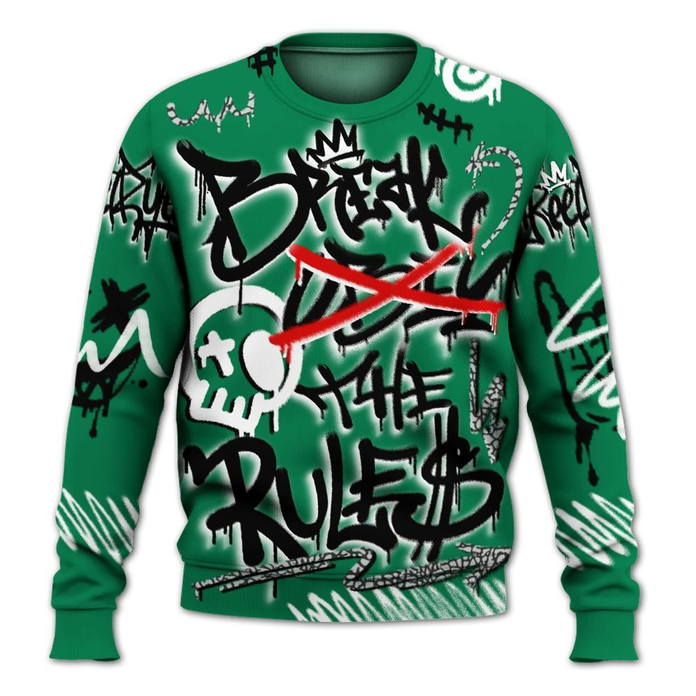 Sweatshirt To Match Pine Green 3s - Break Rules Streetwear All Over Print