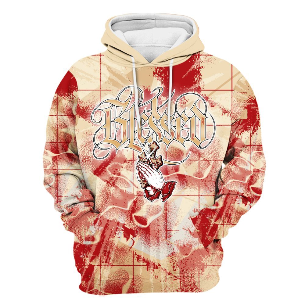 Hoodie To Match Dunk Low Strawberry Waffle - God Blessed All Over Print