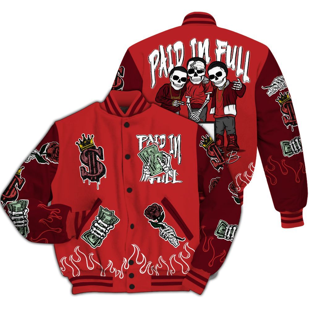 Varsity Jacket To Match Kobe 9 Elite Christmas - Fire Everybody Paid In All Over Print