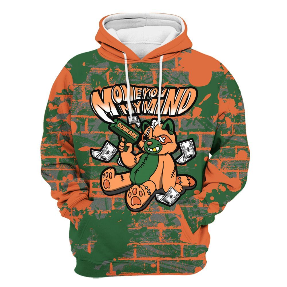 Hoodie To Match Low Miami 5s - Money On My Mind Raccoon Brick All Over Print
