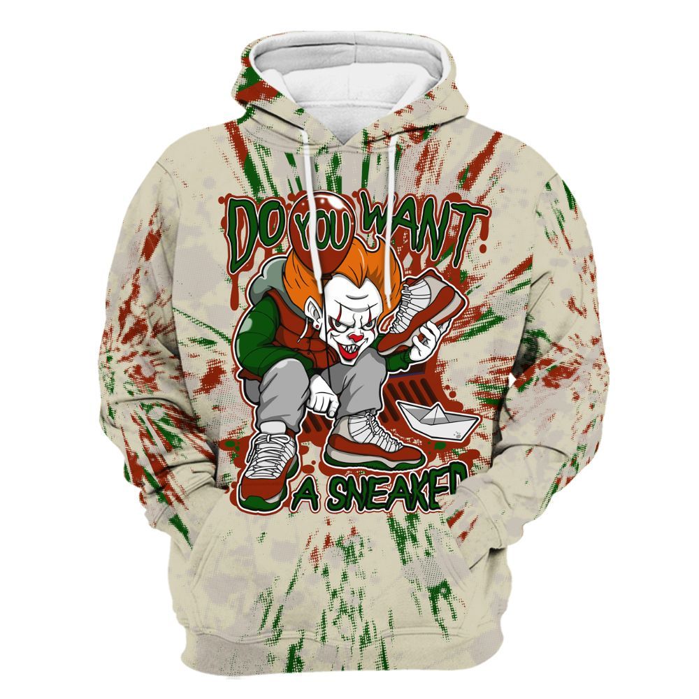 Hoodie To Match El Grito 5s - Clown Scary Sneakers Graphic Halloween All Over Print