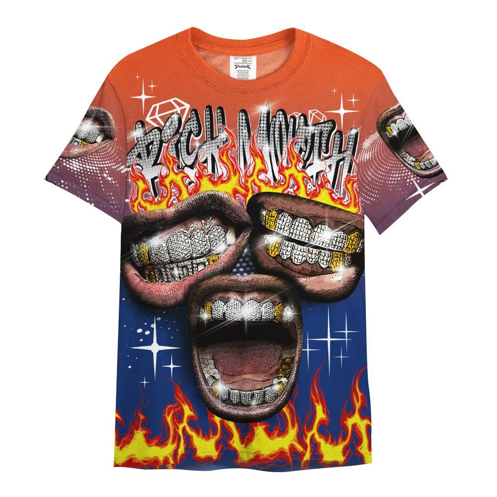 Shirt To Match Suede GS League - Rich Mouth Fire Rap Retro 90s All Over Print