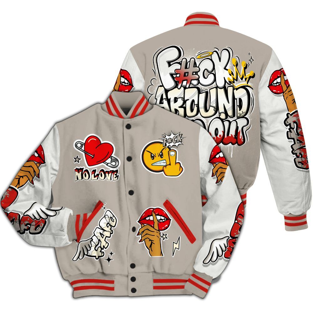 Varsity Jacket To Match Low OG Phantom 1s - FK Around Find Out All Over Print