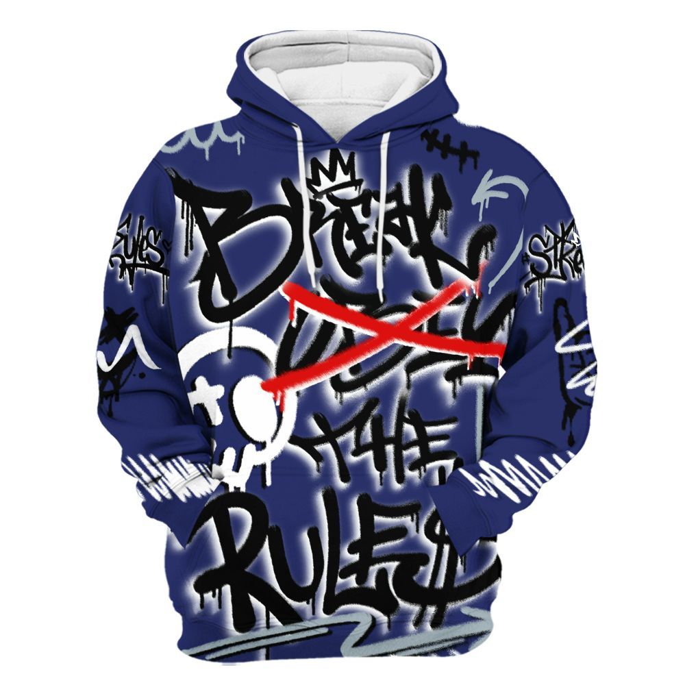 Hoodie To Match Midnight Navy 11s - Break Rules Streetwear All Over Print