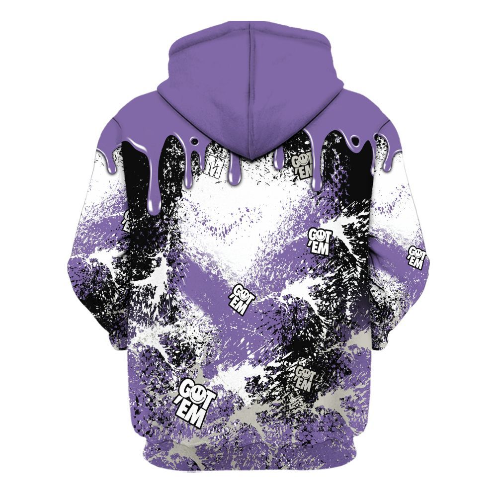 Hoodie To Match Dunk Low Black Raspberry - Dripping 23 Drip All Over Print