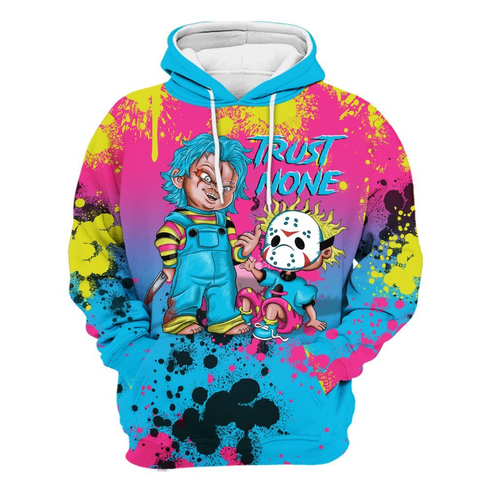 Hoodie To Match Tokyo Nights Stewie 3s - Trust No One Scary All Over Print