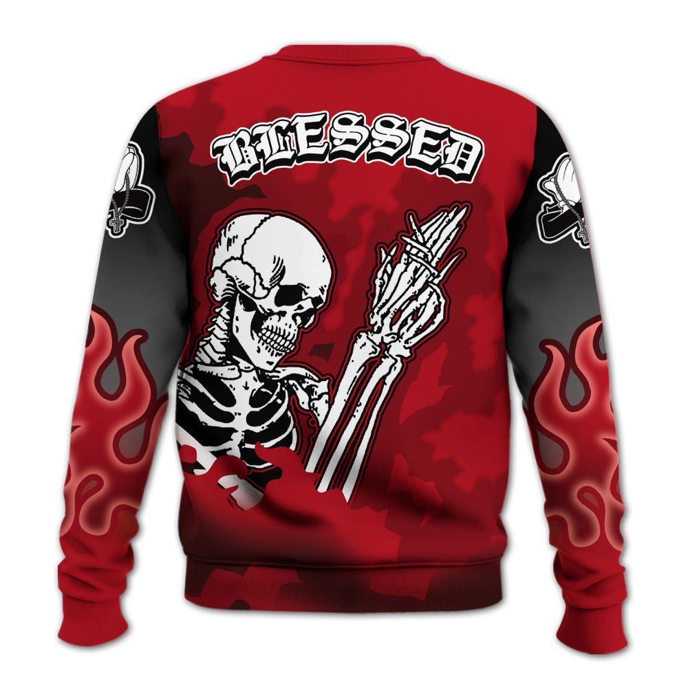 Sweatshirt To Match Bred Velvet 11s - Prayed For Enemies Graphic Blessing All Over Print