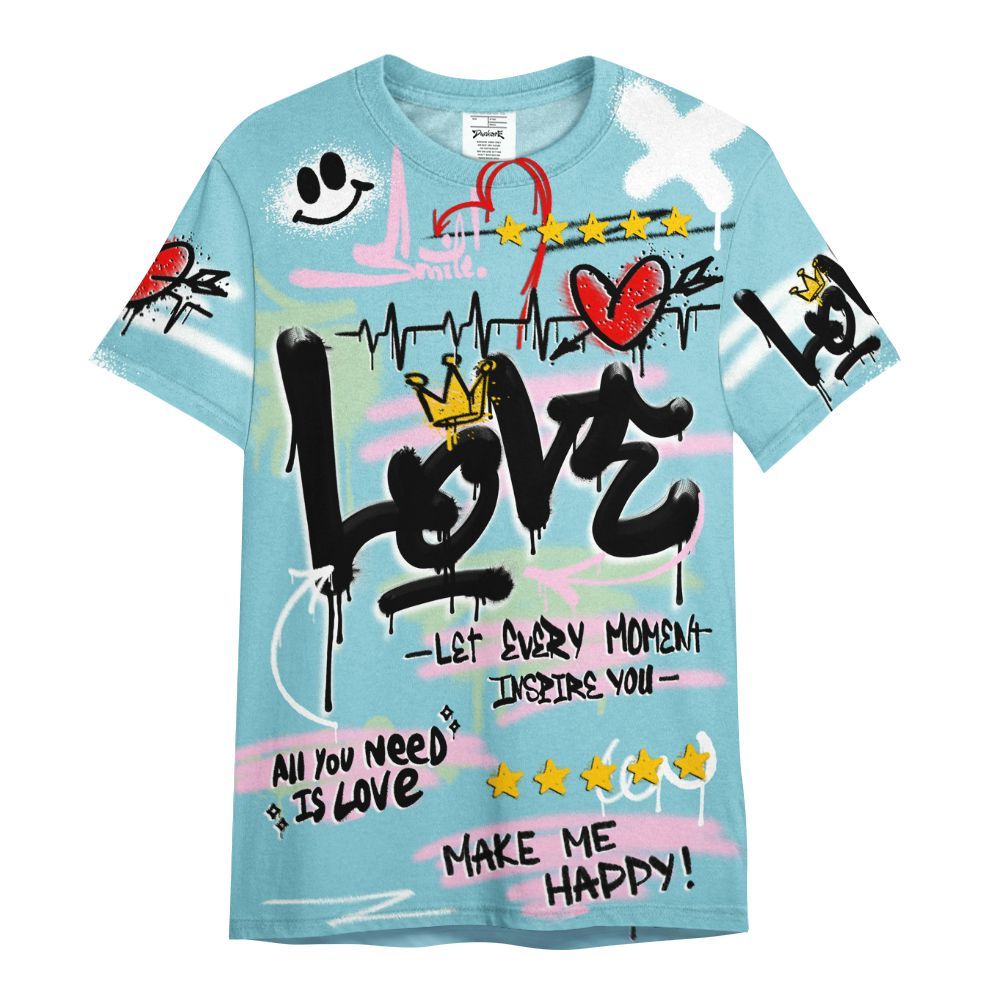 Shirt To Match SB Dunk Low Visty - Happy Love Beats Graffiti Streetwear All Over Print