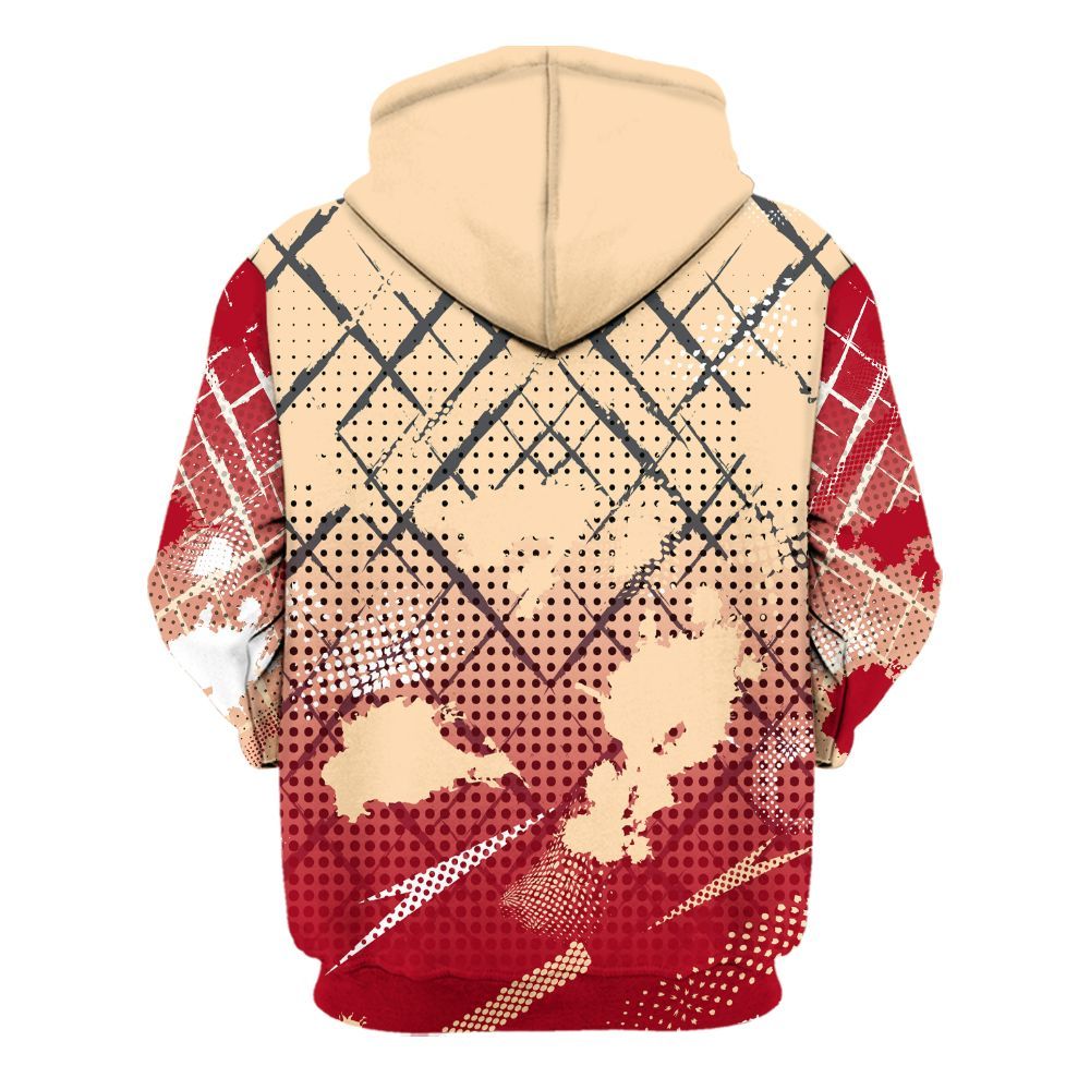 Hoodie To Match Retro Pizza GS 4s - Halftone Stand Business Dripping All Over Print