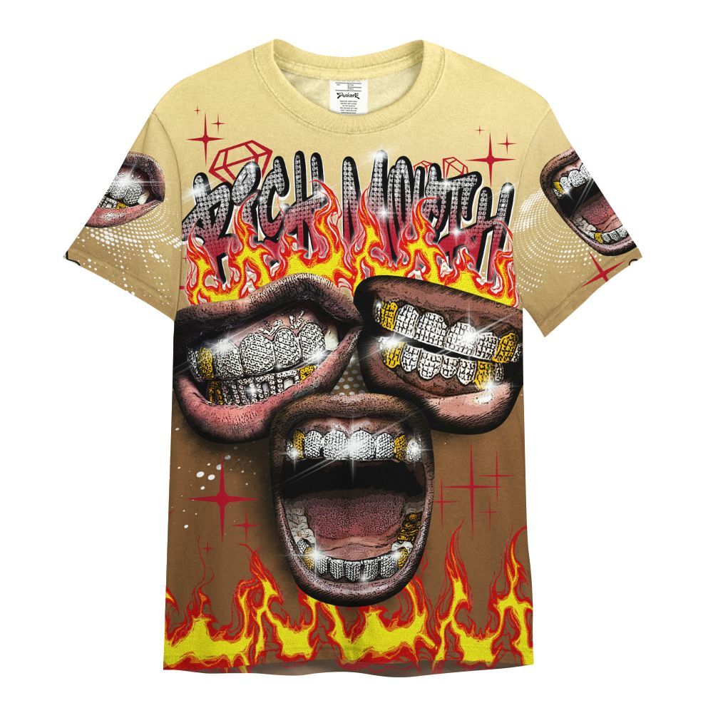 Shirt To Match Air Max 90 Escape - Rich Mouth Fire Rap Retro 90s All Over Print