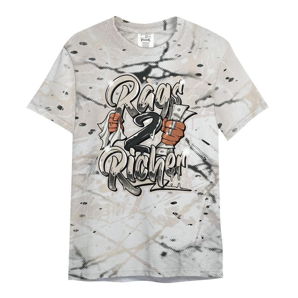 Shirt To Match Retro Reverse Metallic 5s - Rag 2 Rich Graphic All Over Print