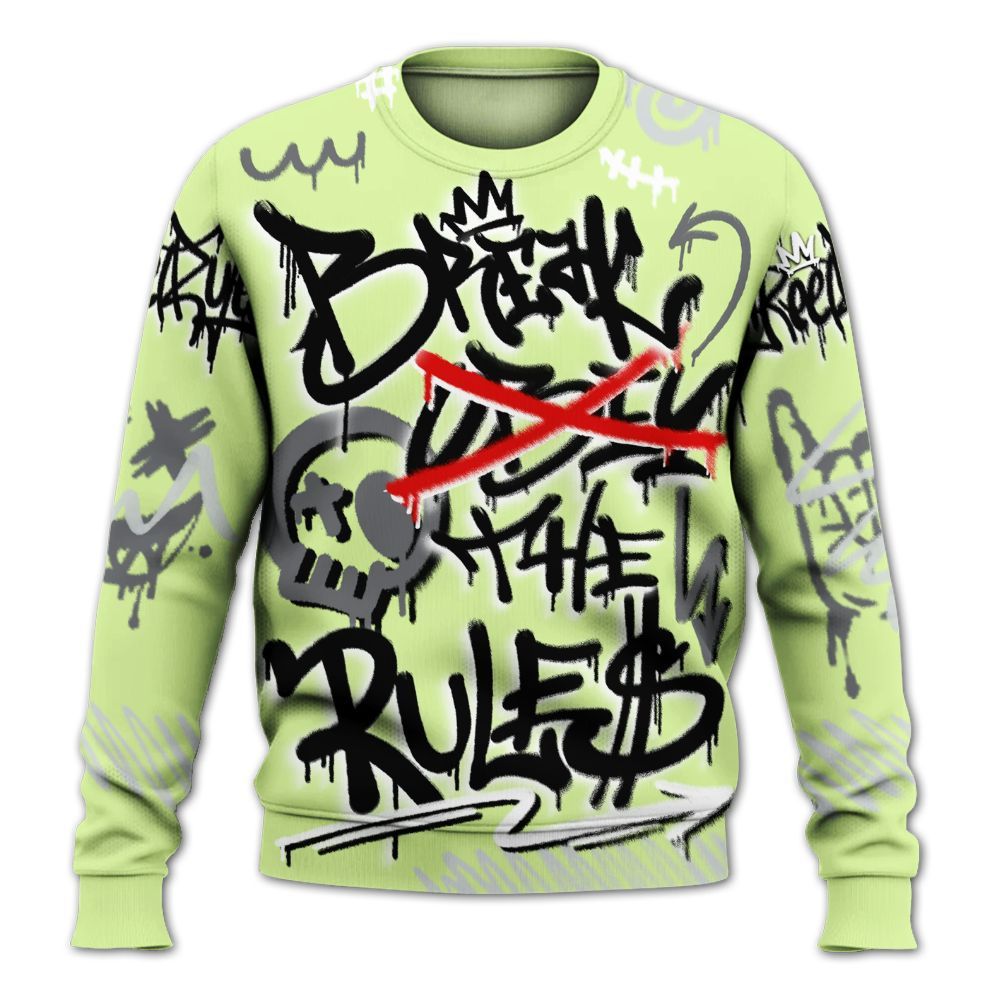 Sweatshirt To Match Smoke Grey Volt TR 1s - Break Rules Streetwear All Over Print