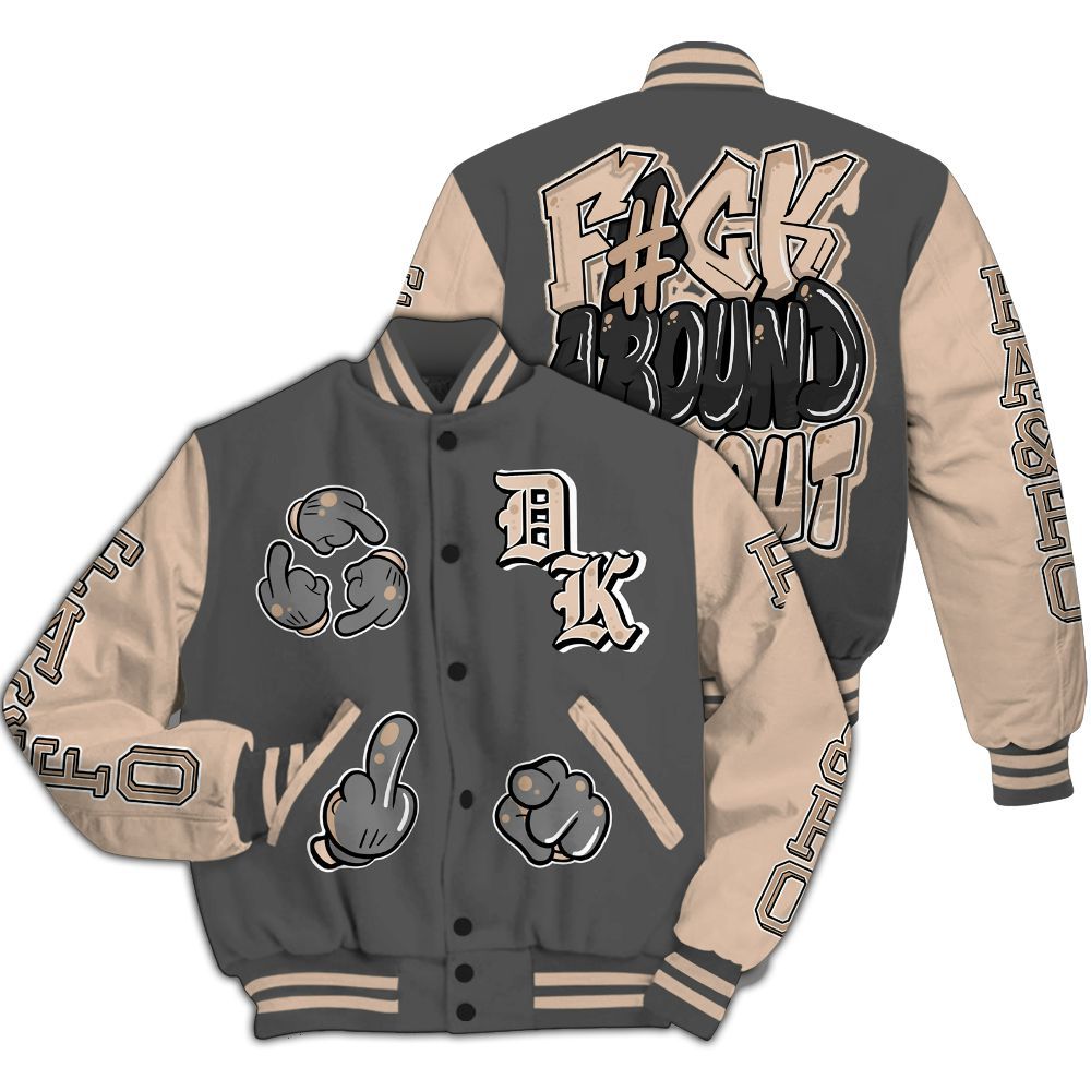 Varsity Jacket To Match Kobe 9 EM Mamba - F Around Find Out Graphic All Over Print