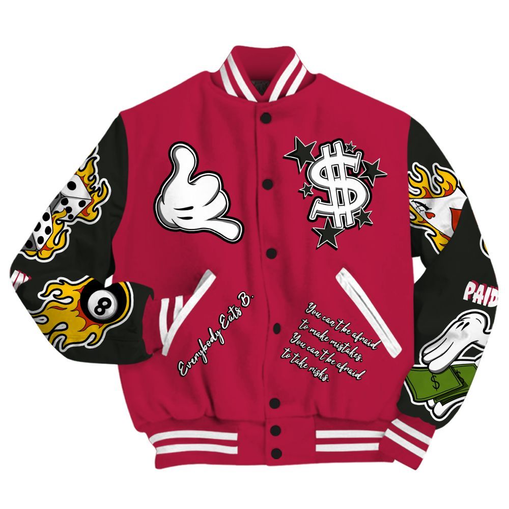 Varsity Jacket To Match Toro Bravo 4s - Everybody Paid In Full Graphic All Over Print