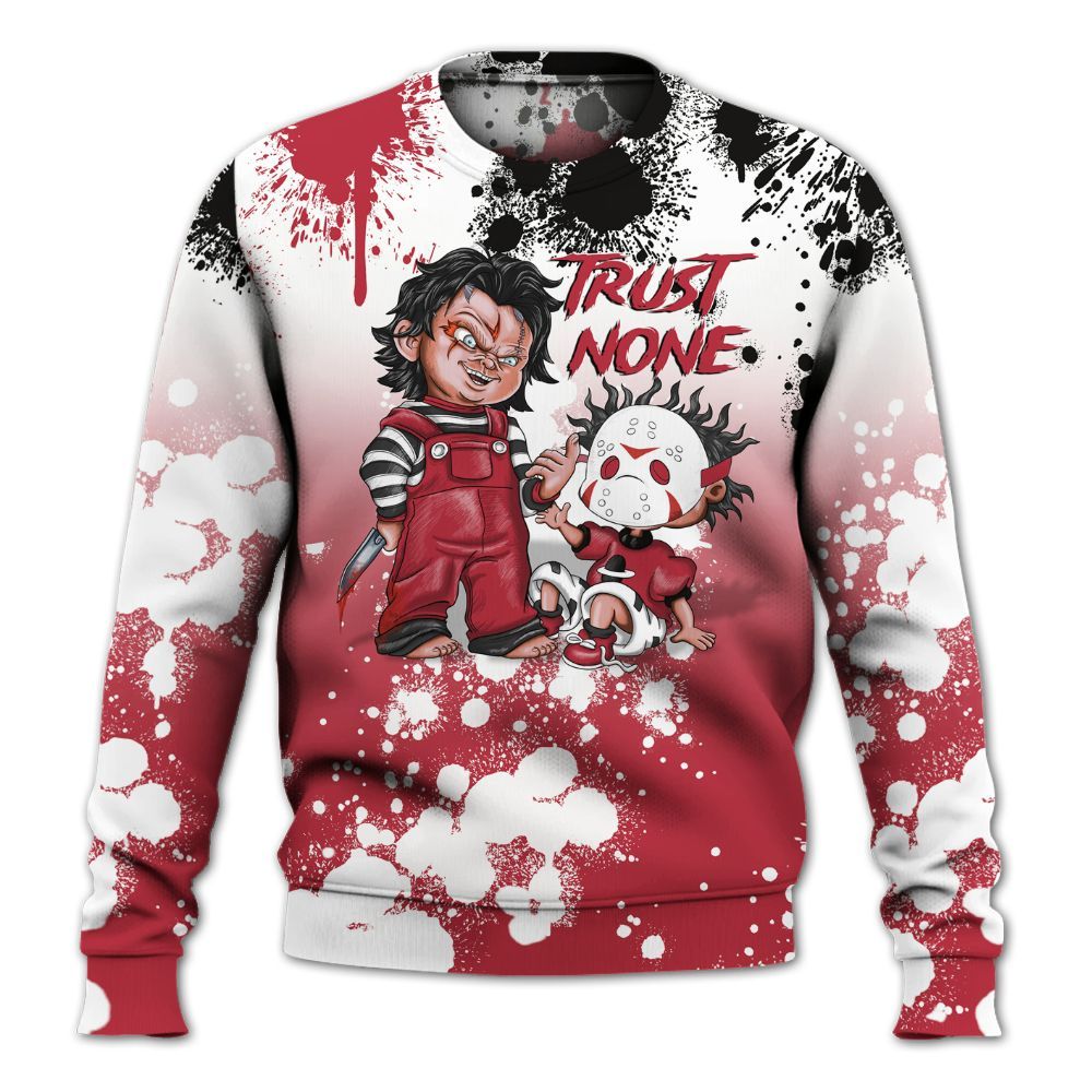 Sweatshirt To Match Space Jam OG 2026 9s - Trust No One Scary All Over Print