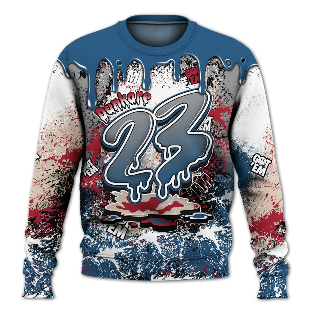 Sweatshirt To Match Rare Air 3s - Dripping 23 Drip All Over Print