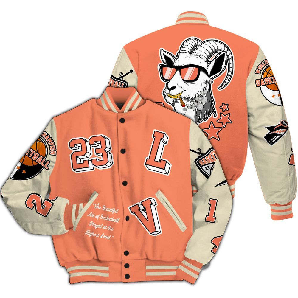 Varsity Jacket To Match DJ Khaled Crimson Bliss 5s - The GOAT Got Em Streetwear All Over Print