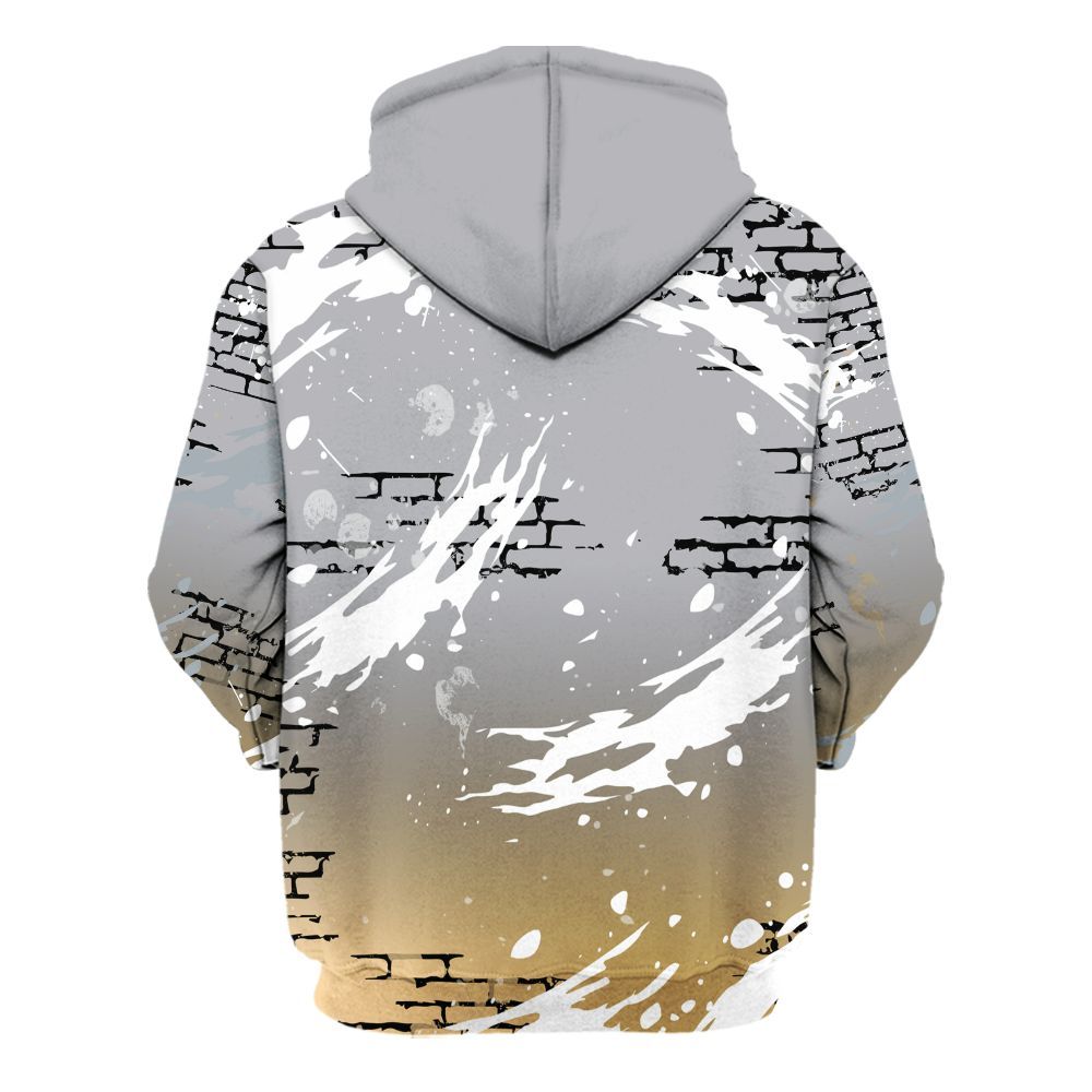 Hoodie To Match Retro High OG Cool Grey 1s - Values Of Loyalty Drip All Over Print