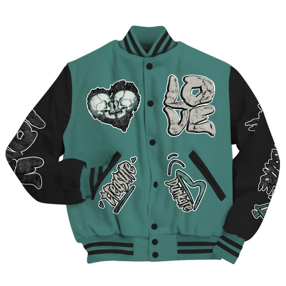 Varsity Jacket To Match Grandma's Driveway 4s - Skull Bear All Over Print