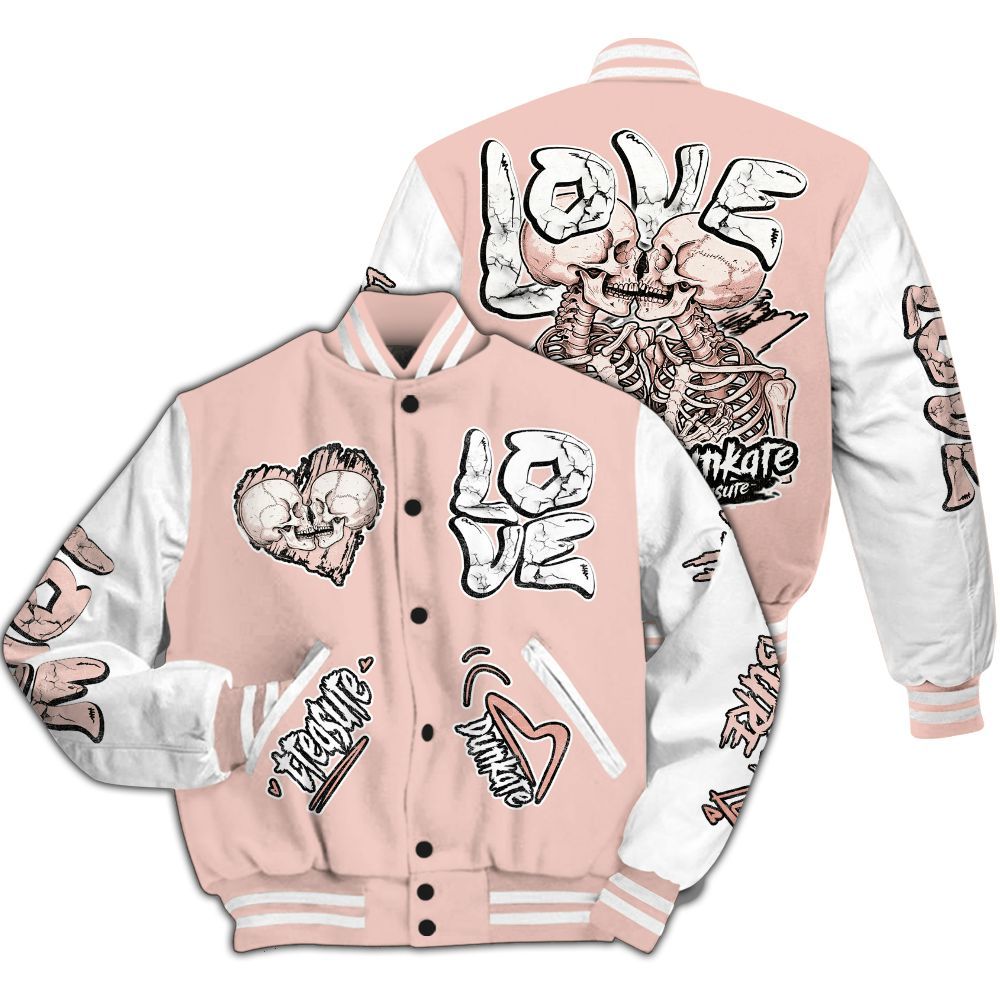 Varsity Jacket To Match Low Legend Pink 11s - Skull Bear All Over Print