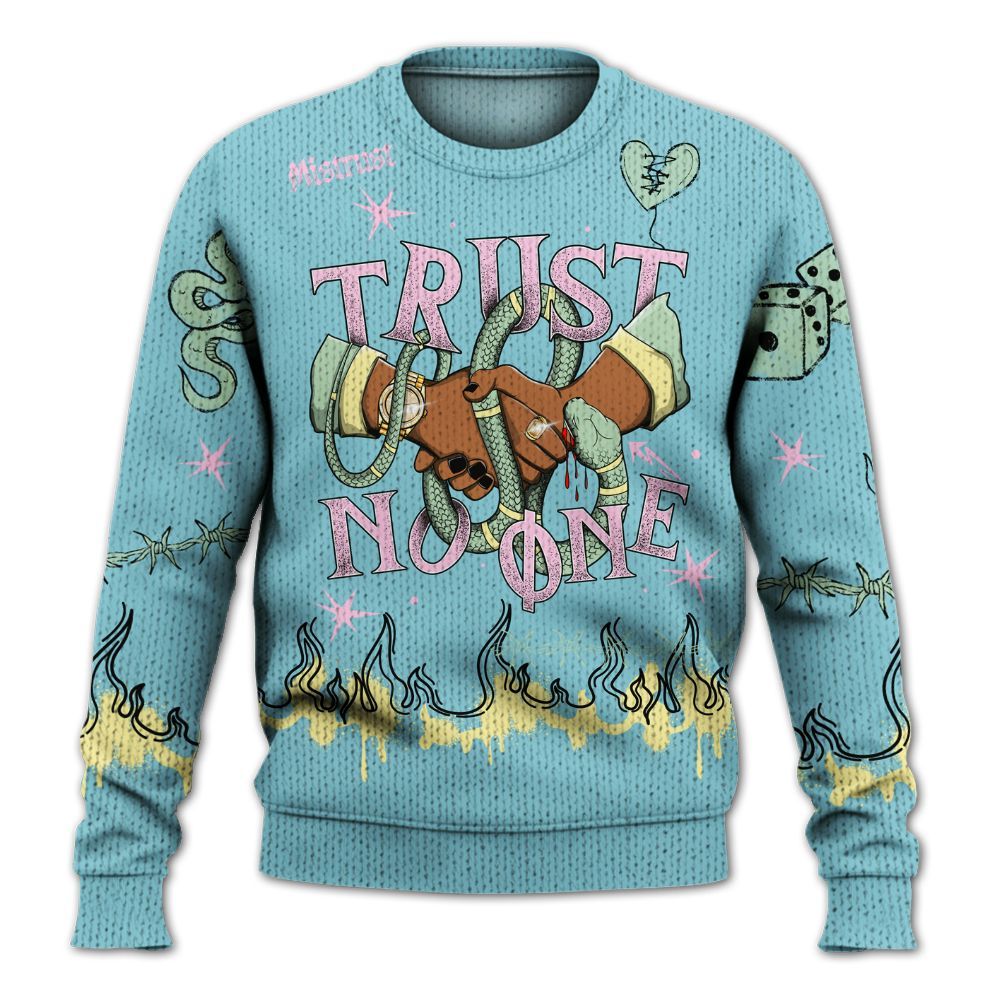 Knitted Sweater To Match SB Dunk Low Visty - Trust No One Snake-Bite Doodle Crayon