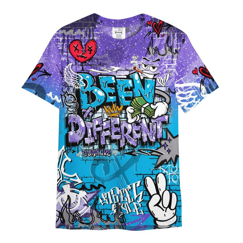 Shirt To Match Retro Aqua 8s - Been Dif2erent Drip Graffiti All Over Print