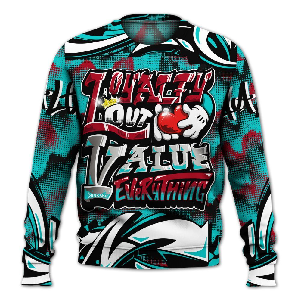 Sweatshirt To Match Air Griffey Max 1 Freshwater - Loyalty Out Value Graffiti All Over Print