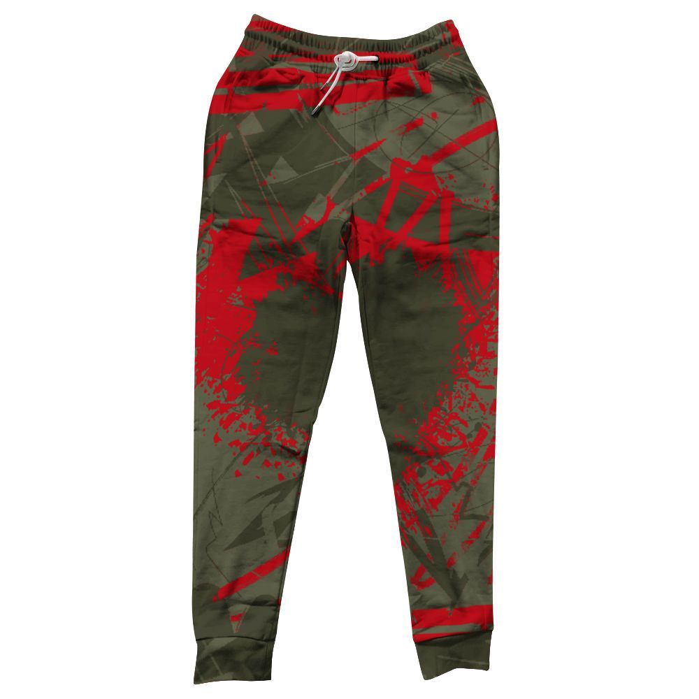 Sweatpant To Match Travis Scott Low OG Medium Olive 1s - Nonobjective All Over Print