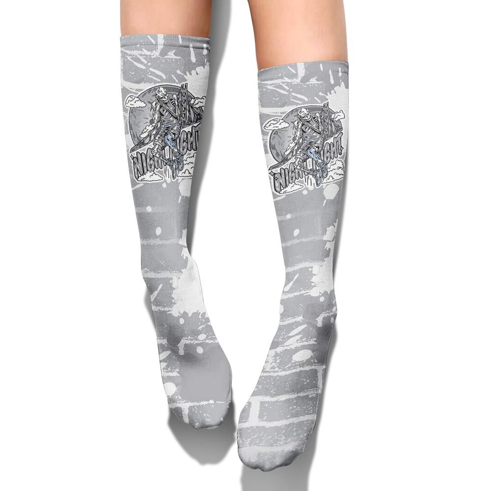 Sock To Match Low OG Wolf Grey 1s - Seeya Skeleton Brick