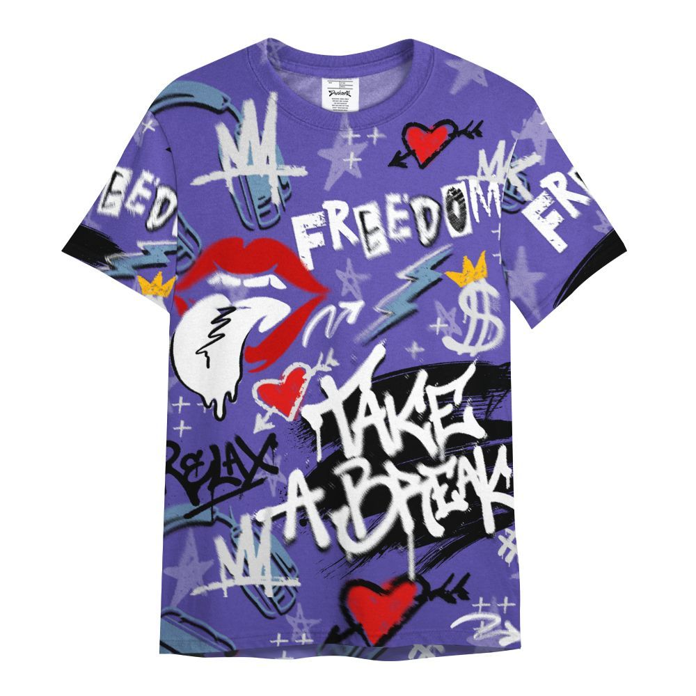 Shirt To Match Retro Concord 5s - Take Break Freedom Graffiti Streetwear All Over Print