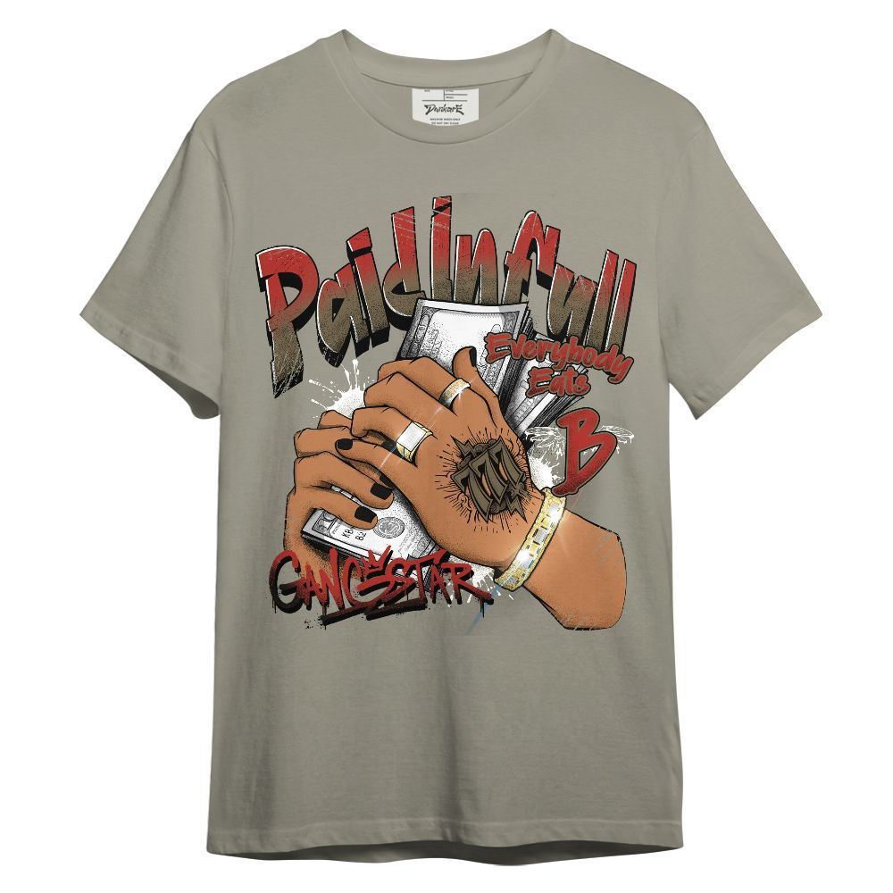 Shirt To Match Olive 9s - Lucky Money Paid In Full Graphic