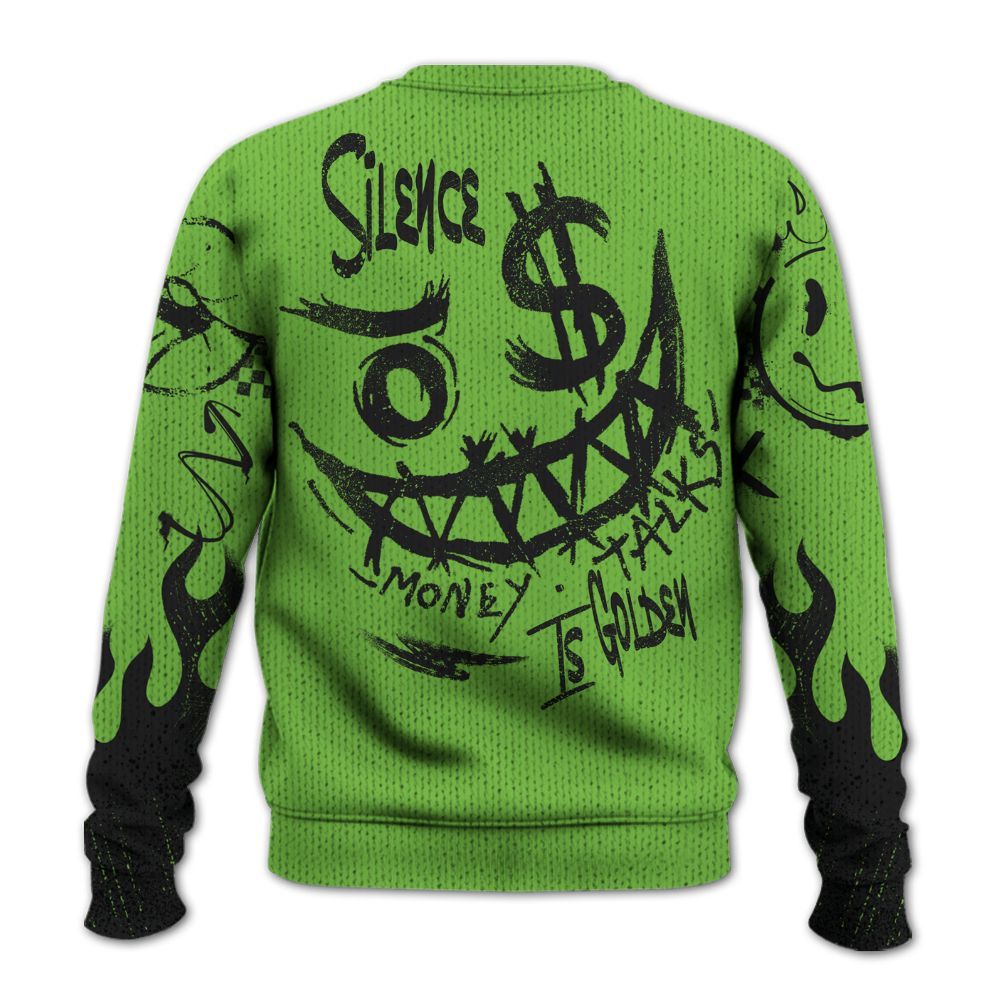 Knitted Sweater To Match Air Max Waffle SP Action Green - Mouth Burning Street Style