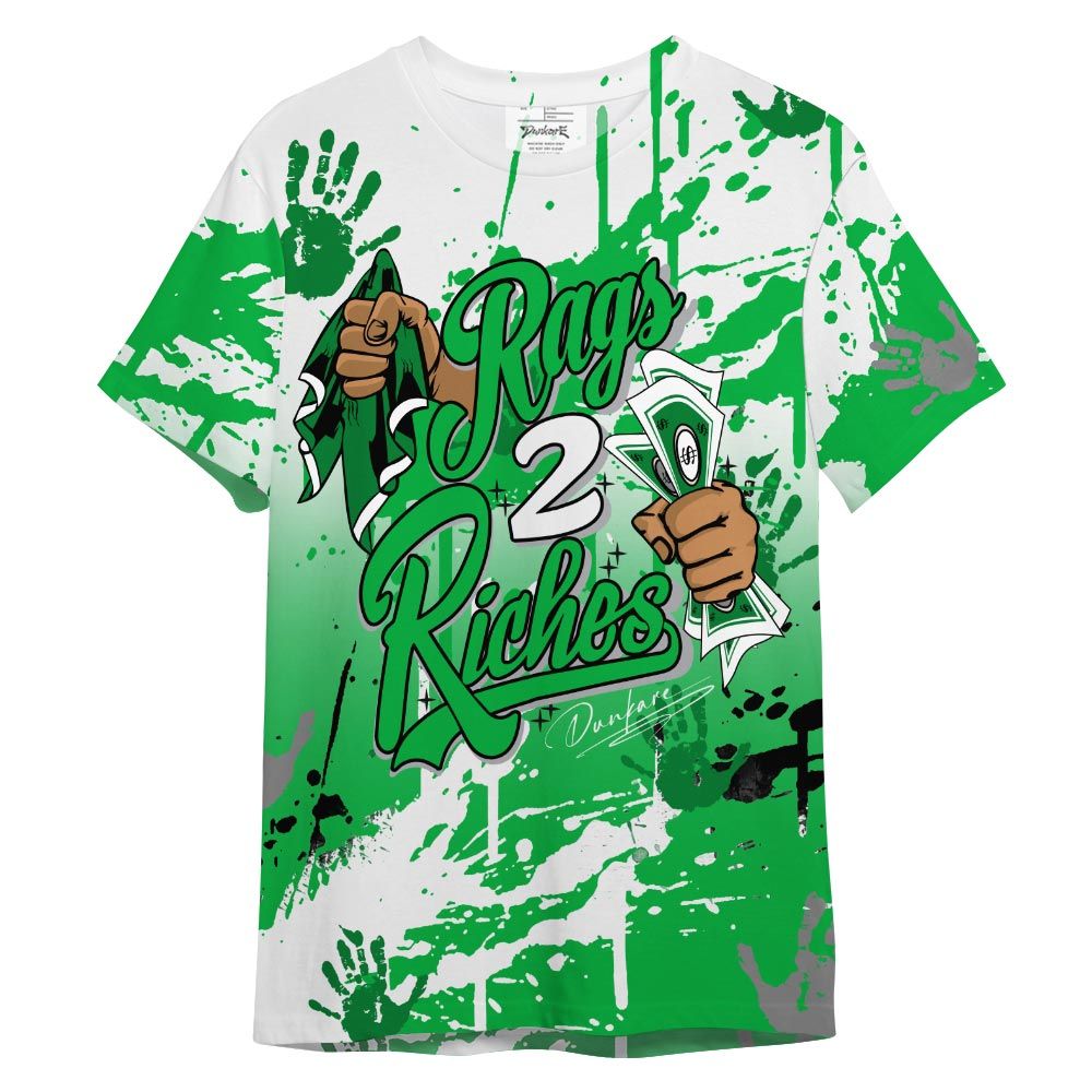 Shirt To Match Shirt Streetwear Rag 2 Riches, Lucky Green 5s T-- To Match Sneaker Lucky Green 5s Graphic Tee NCT