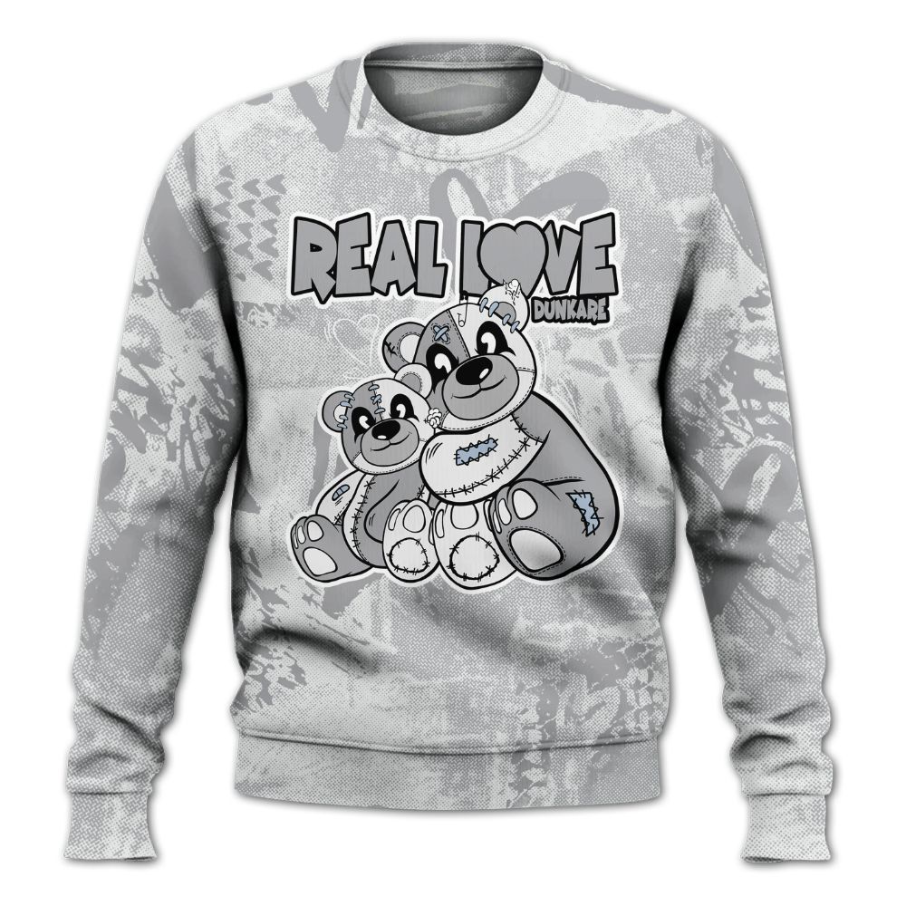 Sweatshirt To Match Low OG Wolf Grey 1s - Sincere Fondness Bear All Over Print