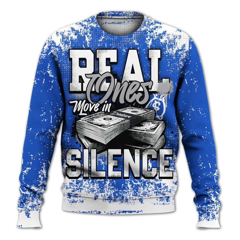 Sweatshirt To Match Retro Stealth 5s - Move In Silence Money Street Retro All Over Print
